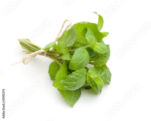 Foto Ein Bund Pfefferminze von vorne