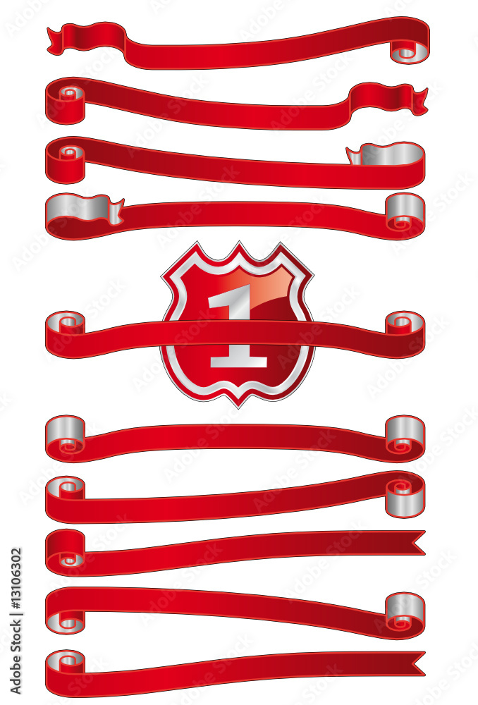 Ribbon design element collection. Easy to edit. Ribbon design element collection. Easy to edit.