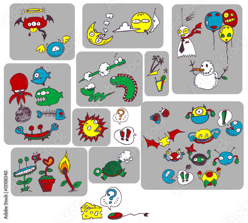 Hand made vector cartoon monster