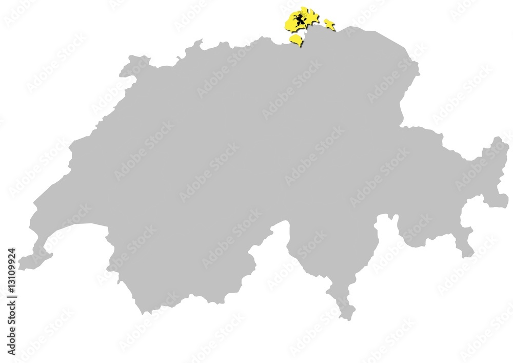 Fototapeta premium Kanton Basel Land auf Schweiz