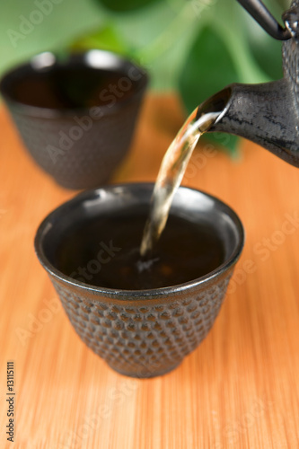 Pouring tea