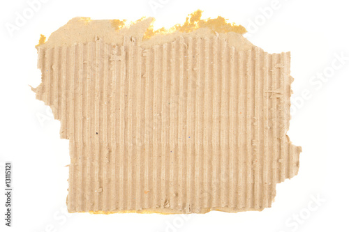 Torn cardboard isolated on white