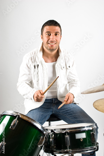 Happy drummer