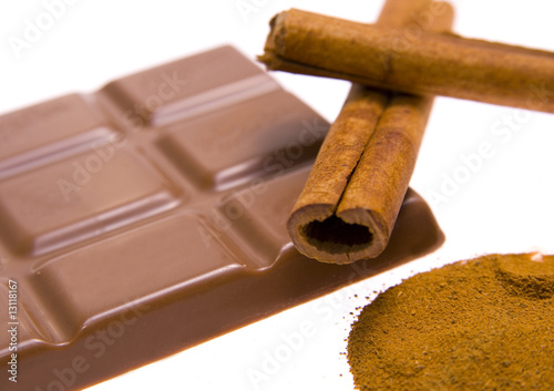 Cinamon with chocolate