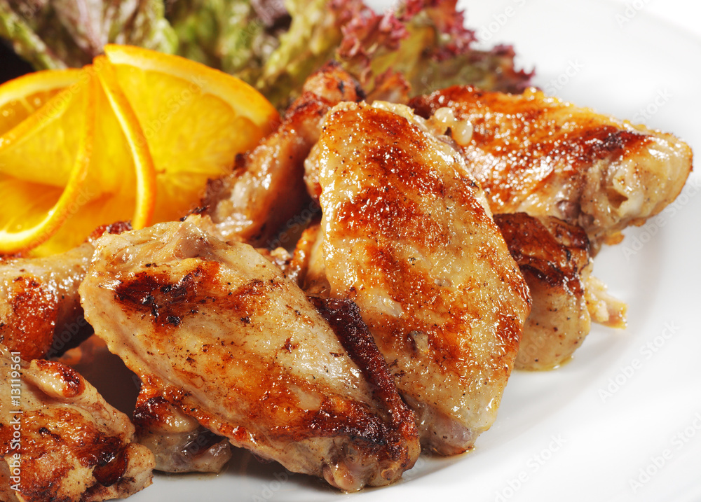 Hot Meat Dishes - Fried Chicken Wings Hot Meat Dishes - Fried Chicken Wings
