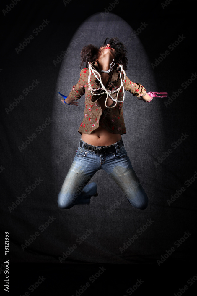 Fototapeta premium dancer in jump