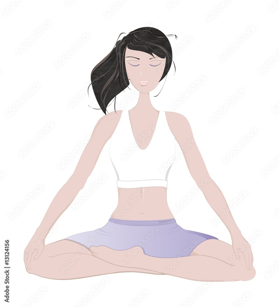 YOGA Woman in the lotus pose YOGA Woman in the lotus pose