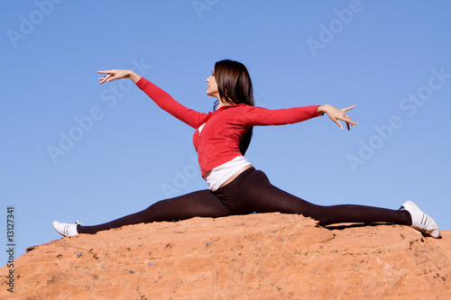 Woman doing split