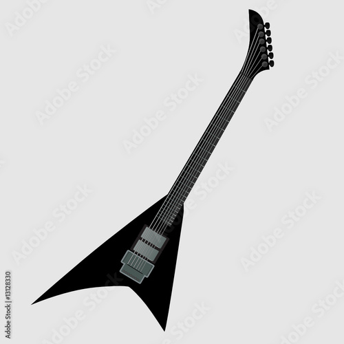 Black guitar.