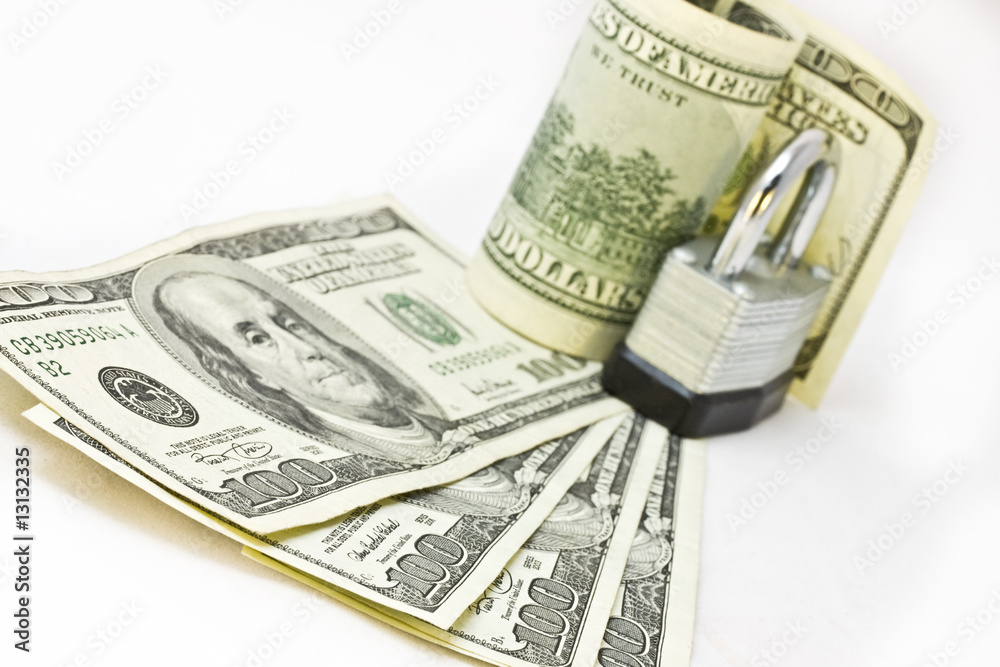 Financial security money under lock Financial security money under lock