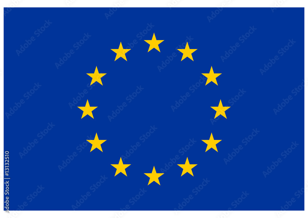 European Union flag isolated over white background European Union flag isolated over white background