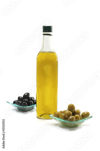 olive oil and black olives