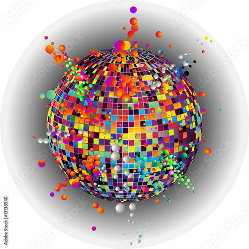 Disco ball explosion