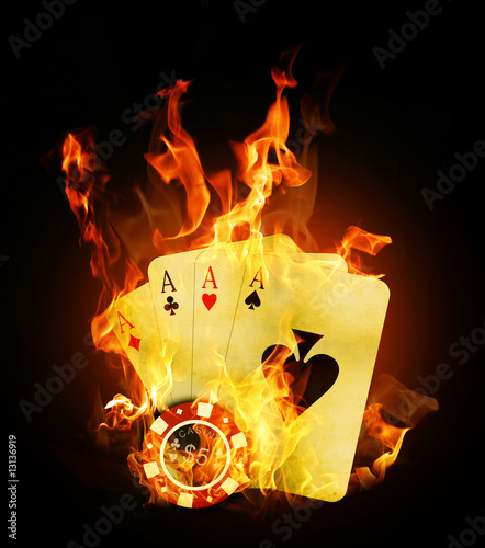 Canvas Print fire cards