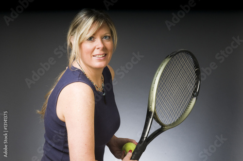 woman tennis player happy
