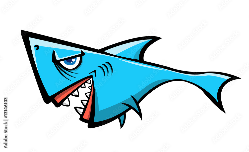 Fototapeta premium cartoon shark