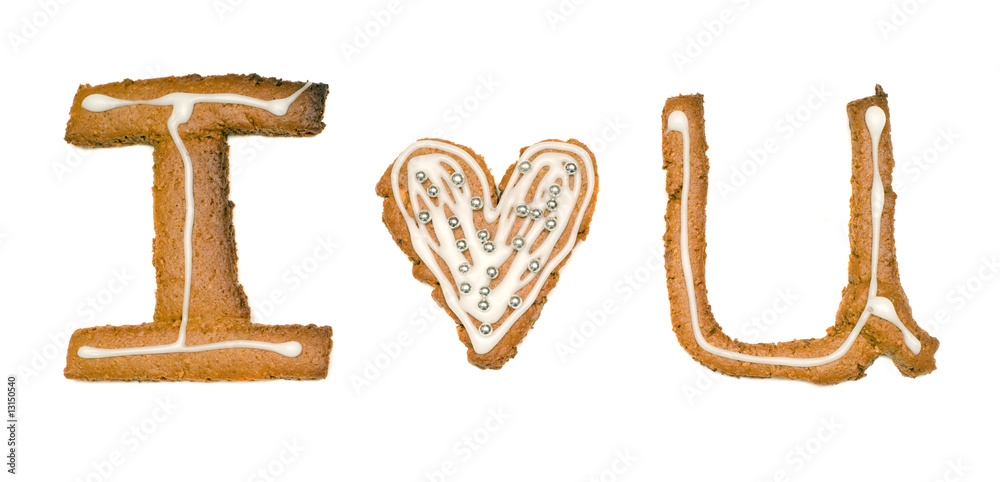 Fototapeta premium I Love You Cookies