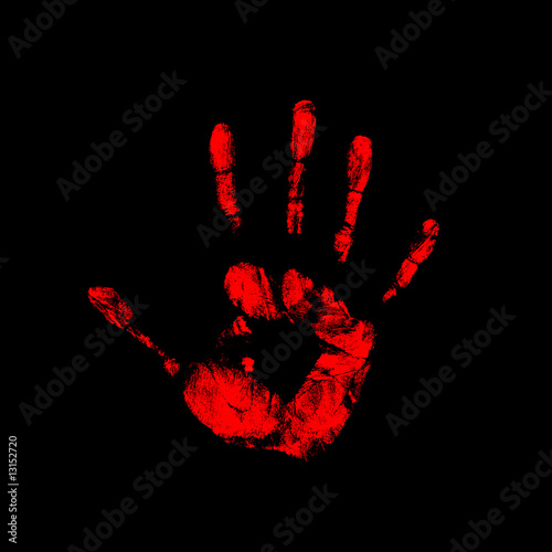 Roter Handabdruck