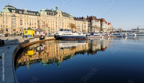 Reflets sur le fleuve de Stockholm - Suède