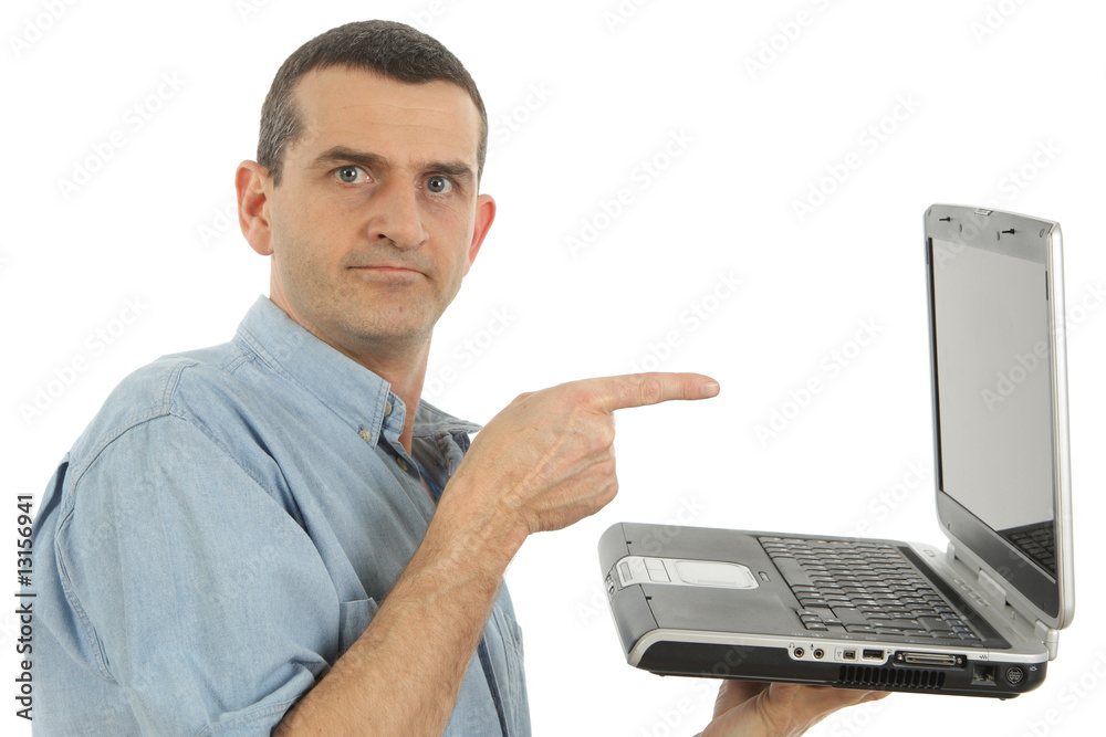 Man working with laptop Man working with laptop