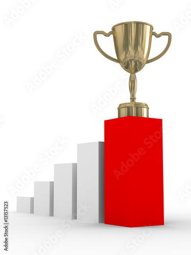 Gold cup of the winner. the...