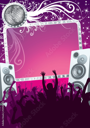 Glamour disco party in the night club
