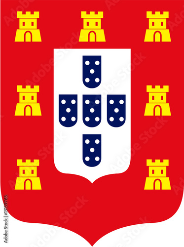 Portugal shield, coat of arms photo