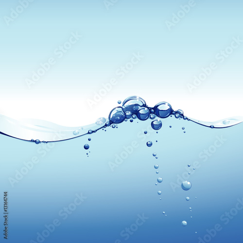 Water Wave With Bubbles