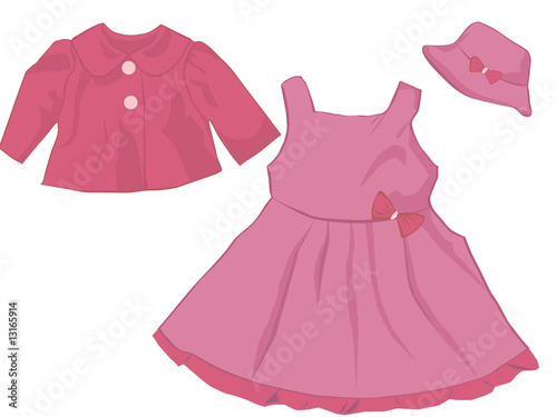 Baby girl dress with matching jacket and cap © shuvro ghose