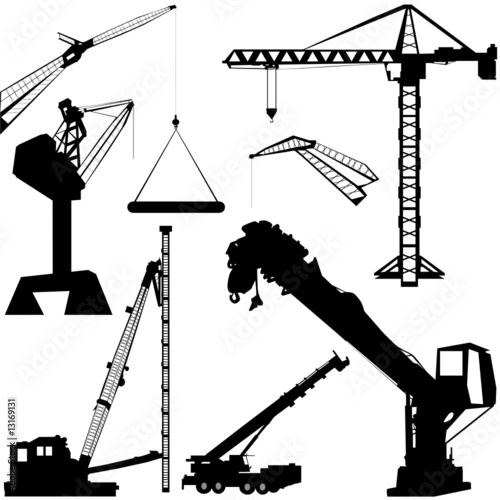 construction crane vector