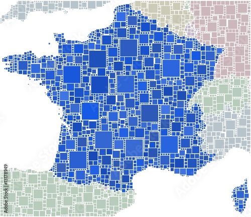 Mosaico a quadretti della Francia
