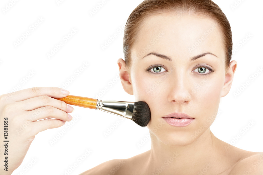 The woman with a brush The woman with a brush