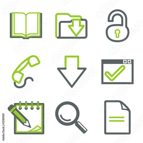 Green gray contour set 6