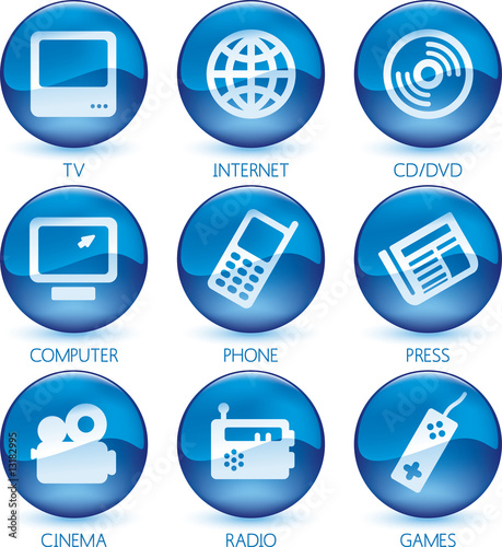multimedia icon set