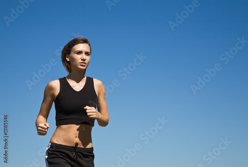 Girl running outdoor