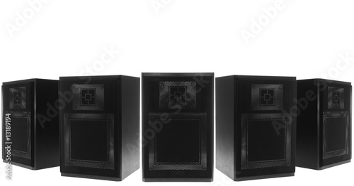 Six speakers pointing to the front and sides