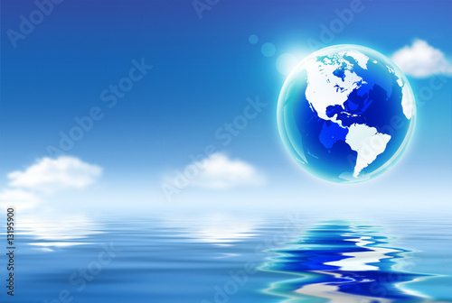 world and water.