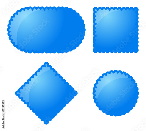blue glossy buttons