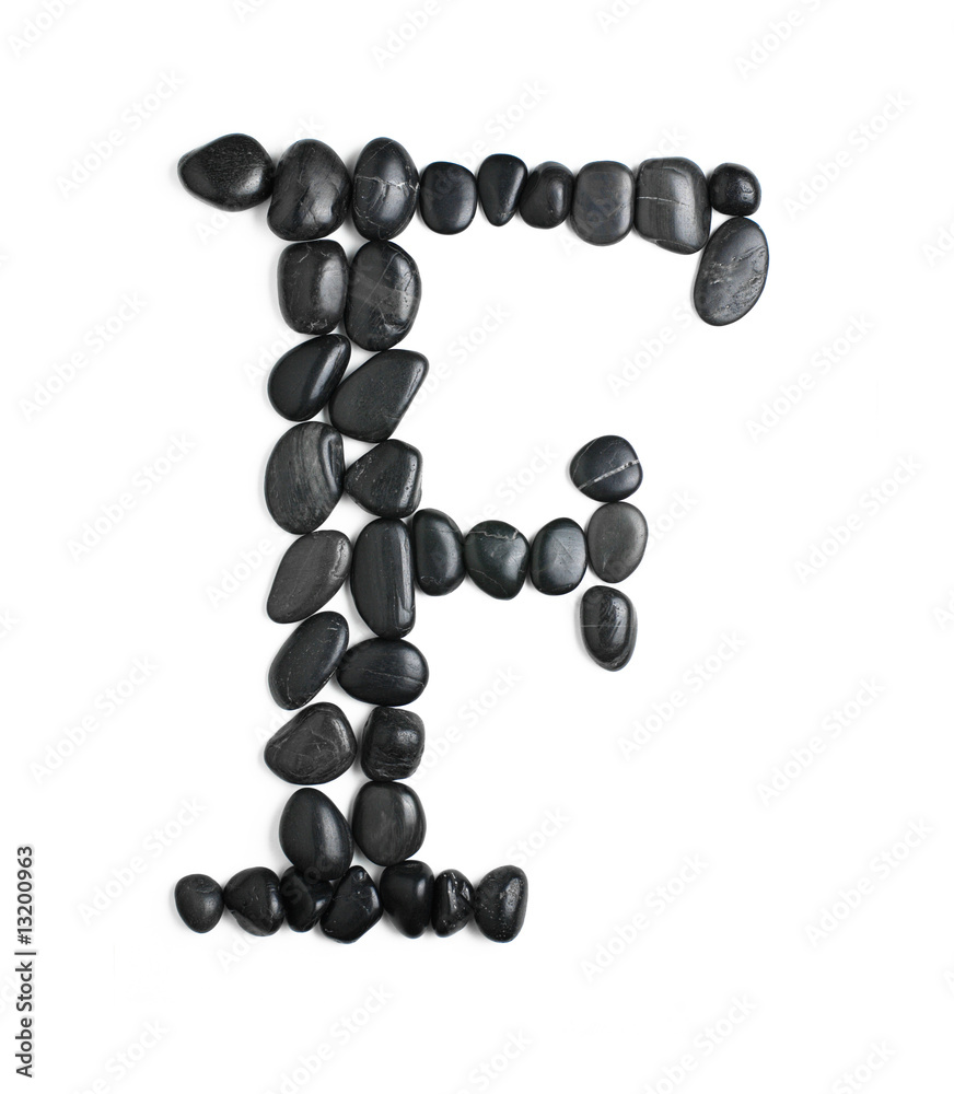 Rock Letter on White