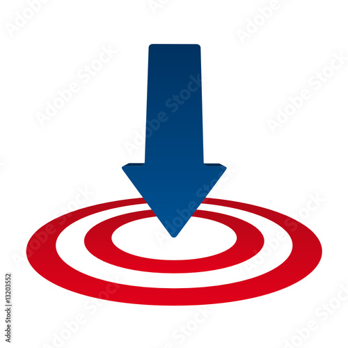 Arrow in the center of the target