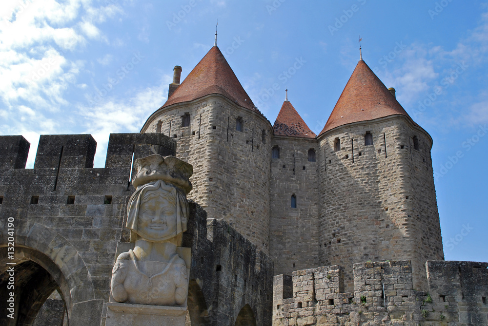 A l'entrée de la cité de Carcassonne