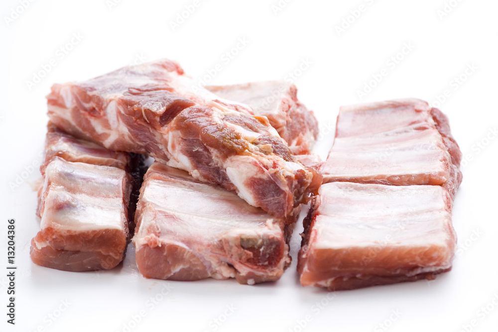 fresh american ribs oregano bbq sausace isolated fresh american ribs oregano bbq sausace isolated