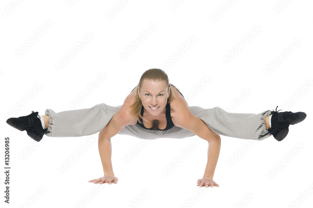 Girl is working out Girl is working out