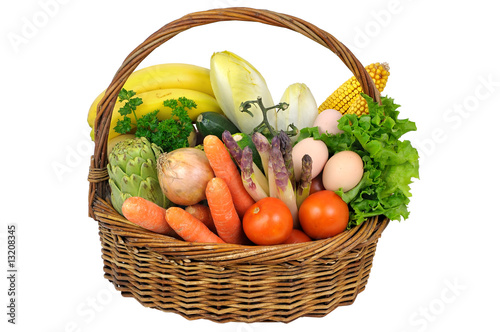 un panier de légumes frais.
