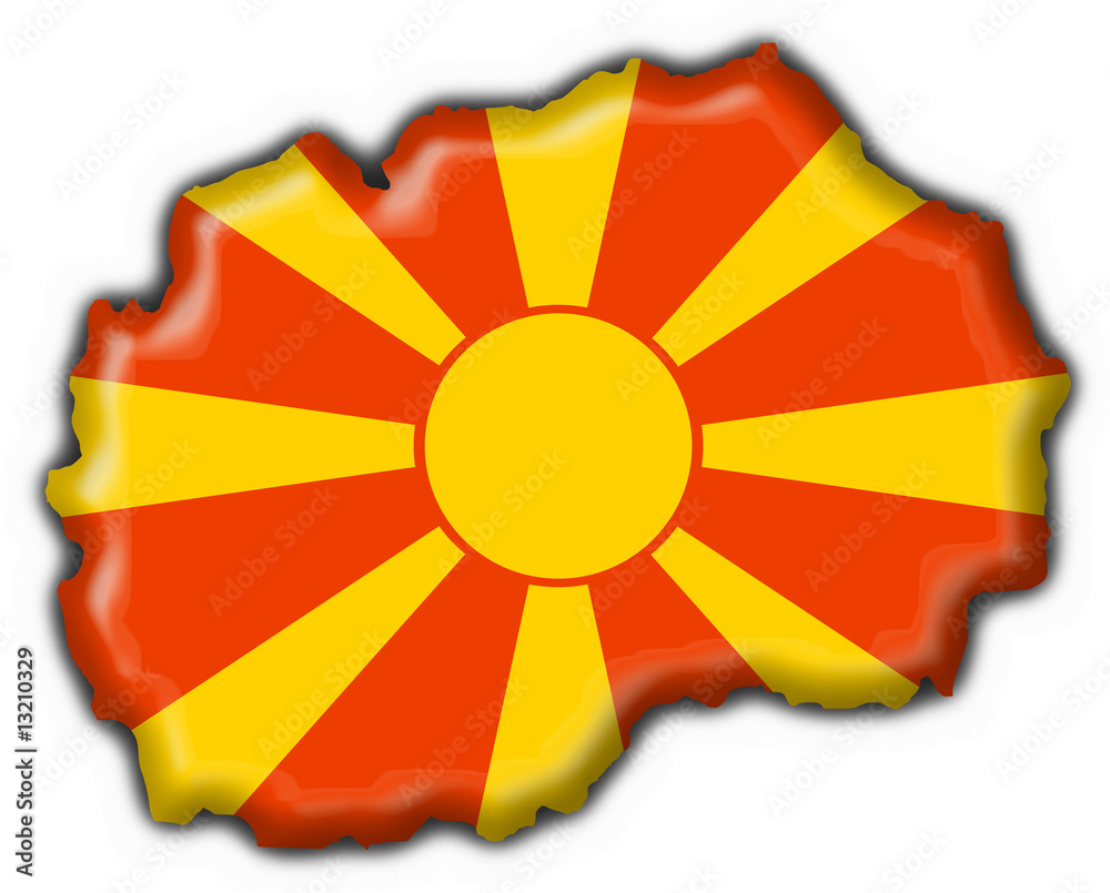 Obraz premium macedonia button flag map shape