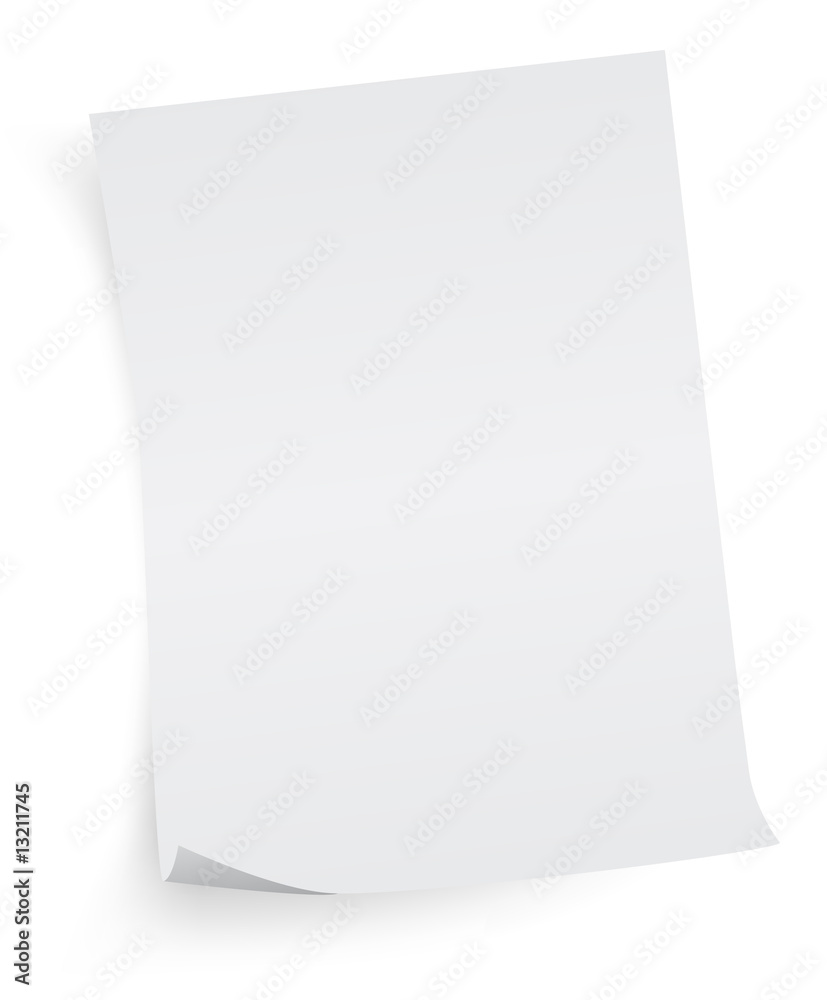 sheet of paper sheet of paper