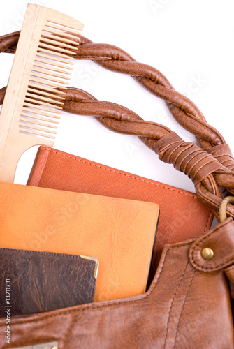 Stylish ladies' handbag with notebooks