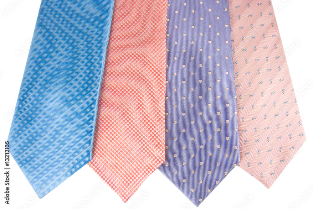 Ties isolated on the white Ties isolated on the white