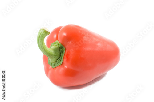Red pepper isolated on white background.