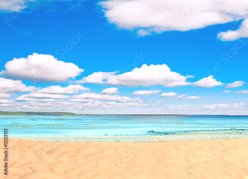 Summer beach - sand, water, sky